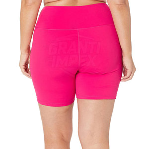 Solid Color Breathable Spandex/Nylon Hot <b>Shorts</b> <b>Women</b> Gym <b>Shorts</b> <b>Elastic</b> <b>Waist</b> Skinny Fit Customizable High Quality - Product Image 5