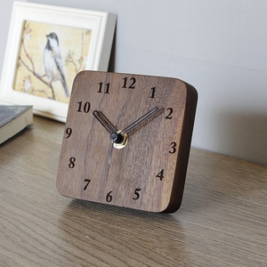 Horloge de table en bois décorative créative, design minimaliste personnalisé, horloges sur pied pour la maison et le bureau - Product Image 6