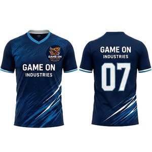 Nouveau maillot de football personnalisé 100% polyester léger, respirant, à séchage rapide, anti-transpiration, tenue d'équipe de football - Product Image 1