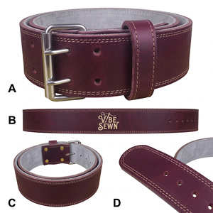 Ceinture de musculation en cuir robuste avec boucle réglable, rembourrée pour le soutien lombaire, idéale pour les dips et les squats - Product Image 3