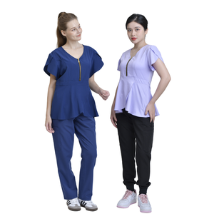 ชุดเครื่องแบบสครับสำหรับโรงพยาบาลผ้าฝ้ายพีอีทางการพยาบาลทางการแพทย์ออกแบบและติดฉลากได้อย่างนุ่มมาก - Product Image 6