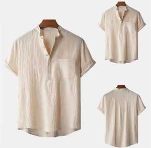 Men's Short Sleeve O-Neck 100% Cotton <b>Shirt</b> Regular Fit Casual Knitted Animal Print <b>Sequin</b> Embroidery Front Breathable Regular - Product Image 6
