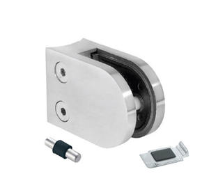 Cromo sólido <span class=keywords><strong>D</strong></span> tipo braçadeira de aço inoxidável vidro Railing <span class=keywords><strong>Clamp</strong></span>, Varanda Sistema de Trilhos, Vidro temperado Stair Railing Hardware - Product Image 4