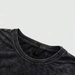 Camiseta Urbana con Estampado Acid Wash para Hombre - Acabado Carbón Retro - Estilo Streetwear con Hombros Caídos - Tela Suave y Transpirable - Product Image 5