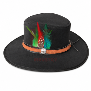 Chapeaux de cowboy en cuir véritable sur mesure, en cuir de vache véritable, à large bord, pour le rodéo, marque privée pour les marchés d'exportation - Product Image 3