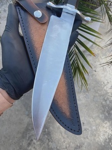 Cuchillo Bowie de Hoja Fija Hecho a Mano por A&M ENTERPRISES, Acero Inoxidable, Punta Caída, Mango de Madera, Funda de Cuero, Cuchillos de Supervivencia y Camping - Product Image 2