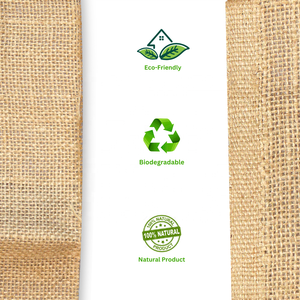 Rouleau de tissu en toile de jute, toile de jute fine, écologique, naturelle, pour la fabrication de sacs, la couture, l'artisanat et l'emballage durable - Product Image 5