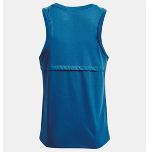 Camiseta Deportiva sin Mangas para Hombre, Azul, de Secado Rápido, Cuello Redondo, Color Sólido, Tejida, para Entrenamiento - Product Image 5