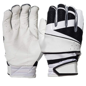 High Quality Premium Split Leather Durable Lightweight Baseball Batting Gloves <b>Snap</b> Closure Professional Bruce Bolt - Product Image 5