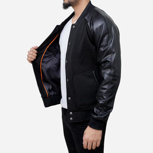Nouvelle Veste Bomber de Baseball Homme Personnalisée en Laine Style Universitaire avec Lettres – Collection Basique - Product Image 3