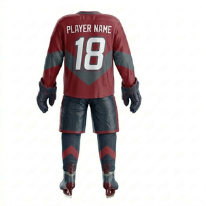 Uniformes de Hockey sobre Hielo Personalizados OEM, Ropa de Equipo para Adultos, Pedido al por Mayor, Logotipo Personalizado Impreso, Conjunto de Jersey de Hockey Transpirable de Secado Rápido en Poliéster - Product Image 4
