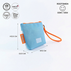 Rootsmen Custom Blue Puffy Quilted Nylon <b>Makeup</b> Bag Waterproof Soft Lightweight Travel Cosmetic Pouch Large Capacity Zipper Stor - Product Image 1