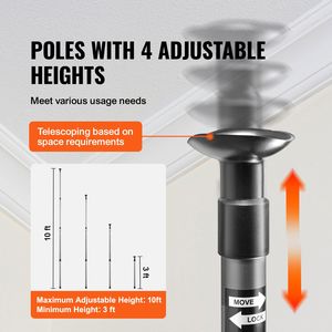 Sistema Barriera Antipolvere da 3 Metri con 4 Pali Telescopici, Borsa per il Trasporto e Telo in Plastica per la Protezione dalle Polveri nell'Edilizia - Product Image 5