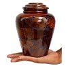 Handmade Rosewood Teardrop Urn with Blue Vein Design for <b>Dogs</b> Durable Pet Memorial Cremation Container - Product Image 2