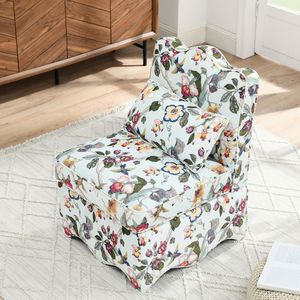 Sedia da Pranzo Singola in Flanella con Seduta e Schienale Morbidi Senza Braccioli, Cuscino Abbinato per Supporto Lombare - Product Image 2