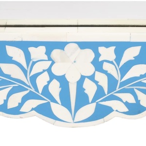 Miroir mural décoratif de luxe en os et bois incrusté, fait main et personnalisé, pour les intérieurs et la décoration modernes - Product Image 2
