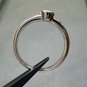 Unique Moissanite 1CT Round Cut Diamond Bezel Set <b>Ring</b> original 925 Silver for Engagement Party Jewelry For Girlfriends - Product Image 3