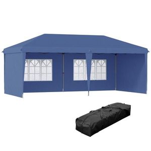 Tenda a baldacchino blu 20FT X 10FT con 4 pareti laterali per feste - Product Image 2