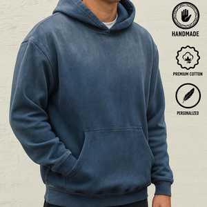 Sudadera con Capucha Oversize Personalizada con Lavado Ácido, 400 g/m² de Peso Premium, Tejido de Punto de Algodón 100% Sólido para Invierno - Product Image 2