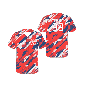 Maillot de baseball personnalisé sublimé, entièrement boutonné, uniformes d'équipe personnalisés, vêtements de sport respirants pour hommes, chemise à séchage rapide - Product Image 1