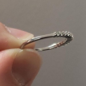 0.23 CT Lab Grown <b>Diamond</b> 18K Gold Plated Brilliant Cut Band <b>Ring</b> for Women | Minimalist Wedding Anniversary Stackable Bridal - Product Image 3