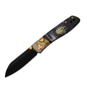 Cuchillos Plegables Prácticos con Hoja Afilada de Punta Caída, Diseño de Mango Texturizado y Práctica Apertura con Anillo para el Pulgar para Camping y Senderismo - Product Image 2