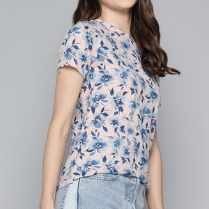 Camisetas de Verano para Mujer al por Mayor, de Primera Calidad, Estampadas, Cuello Redondo, Color Sólido, Corte Regular, Transpirables, de Secado Rápido, 100% Algodón - Product Image 4