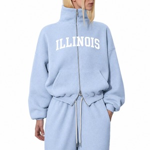 Women Fashion Forward Sweatsuit Full Zip <b>Mock</b> <b>Neck</b> Casual Jogger Set Women Minimal Comfort Tracksuit Breathable <b>Mock</b> <b>Neck</b> - Product Image 5