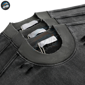 <b>Top</b> Trending 100% Cotton <b>Distress</b> T-shirt For Men Loose Fit Printed Wholesale Custom Unisex Best High Quality T Shirt For Men - Product Image 4