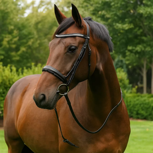 english horse bridle genuine leather horse bridle crystal browband bridle padded horse bridle <b>equestrian</b> riding bridle dressage - Product Image 3