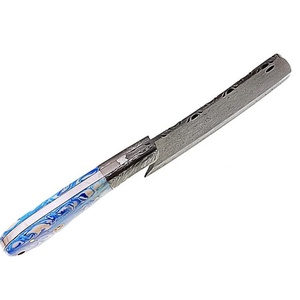 Couteau à viande artisanal en acier Damas avec manche en résine, lame pleine longueur, couteau de boucher, couteau de chef, couteau de cuisine, fabricant OEM ODM - Product Image 3