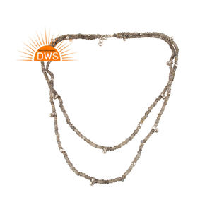 Labradorite Gemstone Beaded Necklace Wholesale Handmade Gold Plated 925 Silver Beads Necklace Jewelry Classic Collection - Product Image 4