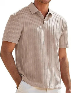 Chemise d'été pour homme 100% coton avec poche, logo frontal, décontractée, respirante, manches courtes, nouvelle collection 2026 - Product Image 5