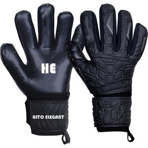 ถุงมือผู้รักษาประตูแบบมืออาชีพถุงมือผู้รักษาประตูแบบมืออาชีพพิมพ์ลายออกแบบได้ตามต้องการถุงมือผู้รักษาประตูใส่สบายและป้องกันสีดำ - Product Image 1