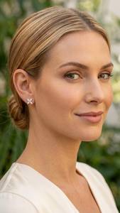 Marquise Cut Moissanite Flower <b>Stud</b> <b>Earrings</b> 925 Sterling <b>Silver</b> Gold Plated Claw <b>Set</b> for Women Wedding Party - Product Image 2