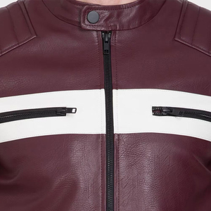 <b>Men's</b> High Quality Winter <b>Leather</b> <b>Jacket</b> Front Custom Printed Stand Collar Windproof Breathable <b>Men's</b> <b>Leather</b> <b>Jacket</b> - Product Image 6