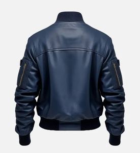 Chaqueta de Cuero Casual para Hombre, Estilo Urbano, Ajustada, Proveedor de Ropa Exterior de Moda 2026 - Product Image 4