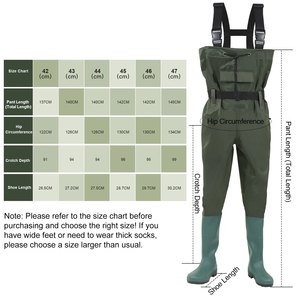 Vadeadores de Neopreno Impermeables para Hombre con Botas, Color Sólido, para Caza al Aire Libre, Temporada de Primavera, Talla Adulto - Product Image 3