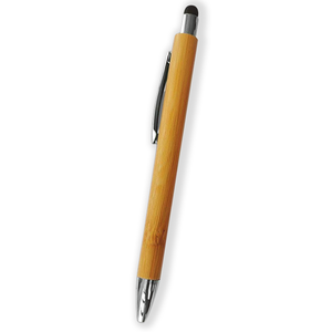 Eco-Friendly Natural Bamboo Stylus <b>Pen</b>, Promotional 2-in-1 Ballpoint <b>Pen</b> with Metal Clip, Sustainable Business <b>Gift</b> <b>Pen</b> - Product Image 2