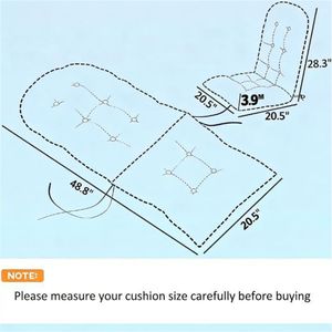 Set di due cuscini per sedie da esterno, solo con cuscinetto antiscivolo - Product Image 6