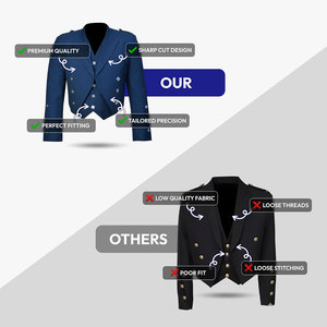 Traje de Kilt Azul Estilo Príncipe Charlie con Chaleco para Bodas y Fiestas, Disfraz Escocés para Hombre 2026 - Product Image 6