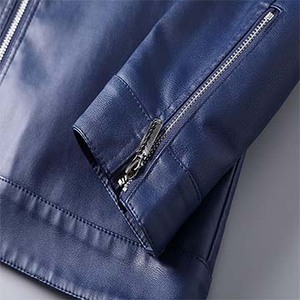 Wholesale Stylish Custom Logo Leather Jacket for Men High Quality <b>Light</b> and Breathable for Winter Street jacket for men - Product Image 4