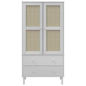 Armario Blanco de Dos Puertas con 2 Cajones, Mueble de Almacenamiento Moderno de Estilo Escandinavo para Dormitorio - Product Image 5