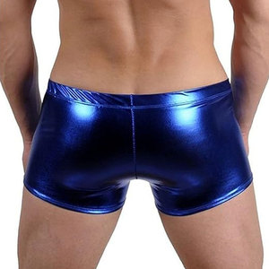 Calzoncillos de cuero sintético de moda para hombre, lencería sexy para discoteca, bragas de cintura alta de cuero PU al por mayor, ropa sexy para hombre para discoteca - Product Image 4