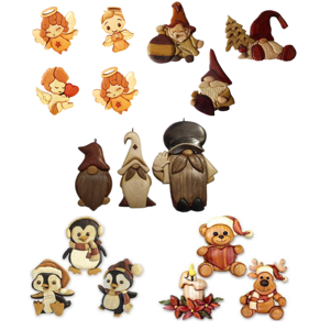 Intarsia Woodcraft for Christmas Gift <b>Customized</b> Stainless Steel <b>Key</b> <b>Ring</b>/Magnet/Ornament-Durable Christian Art Gift & Souvenir - Product Image 2