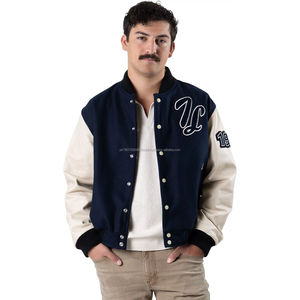 Blouson universitaire en laine respirant grande taille personnalisé style streetwear pour homme – Collection hiver vintage pour lycée et université - Product Image 1