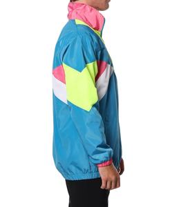 Veste coupe-vent en nylon pour homme, demi-zip, color block personnalisable, populaire, créez votre propre veste coupe-vent pour homme - Product Image 3