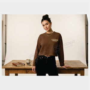 Summer Custom Women Cropped Top T Shirt 100% Cotton Women'S T-Shirt Graphic Print Hip Hop <b>Clothes</b> Women Full Sleeves Cropped Top - Product Image 6