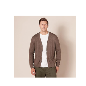 Suéter tipo cárdigan clásico de punto con botones para hombre - Product Image 2