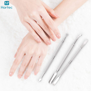 Empujador de cutículas, removedor de esmalte de uñas en gel, herramienta profesional de acero inoxidable para empujar cutículas, juego de 3 piezas para uñas de manos y pies - Product Image 5